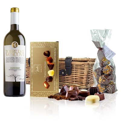 Torre dei Vescovi Chardonnay 75cl White Wine And Chocolates Hamper